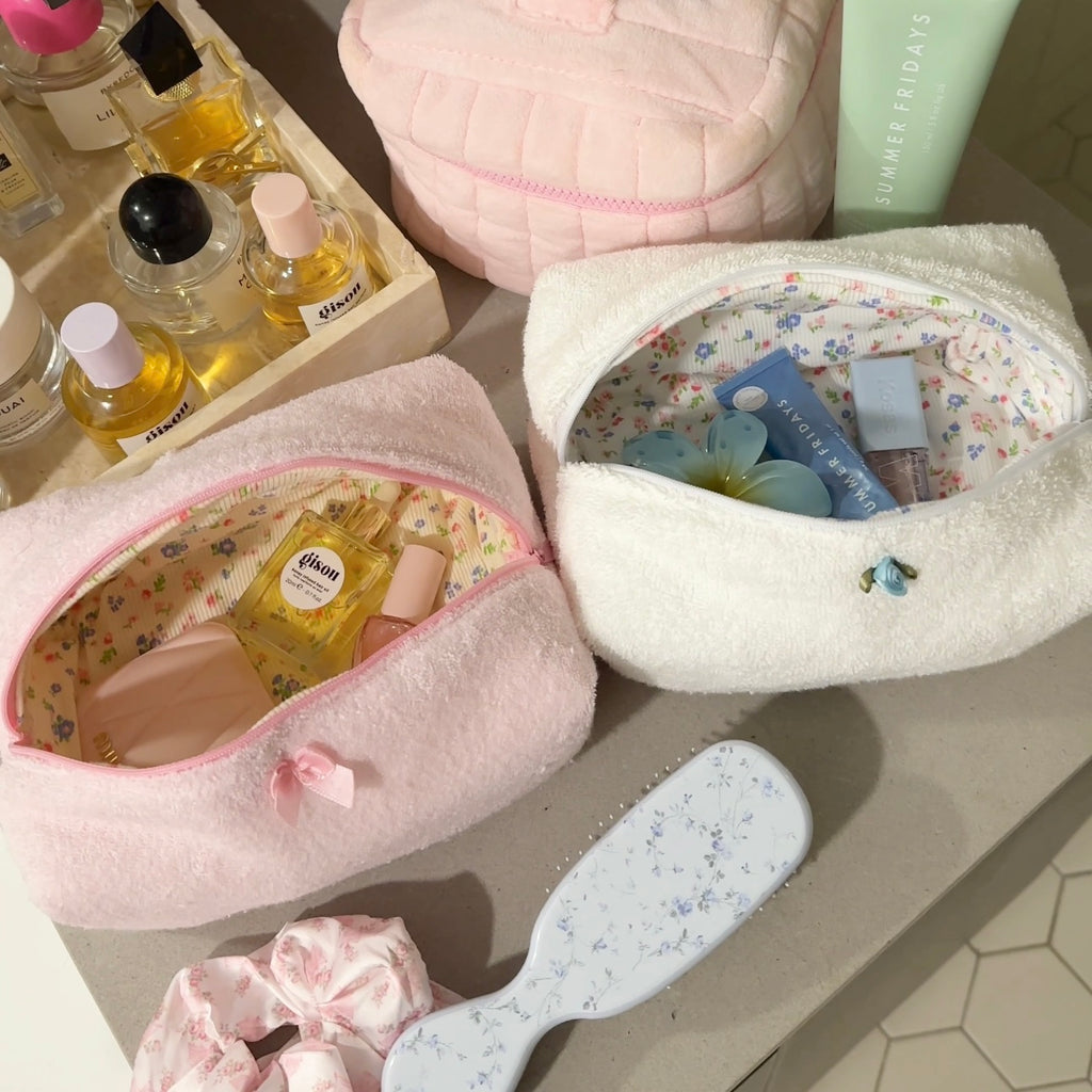 WHITE TEDDY VINTAGE WHITE FLORAL