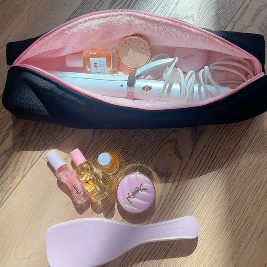 BLACK WAFFLE & PINK HAIRTOOL DYSON BAG