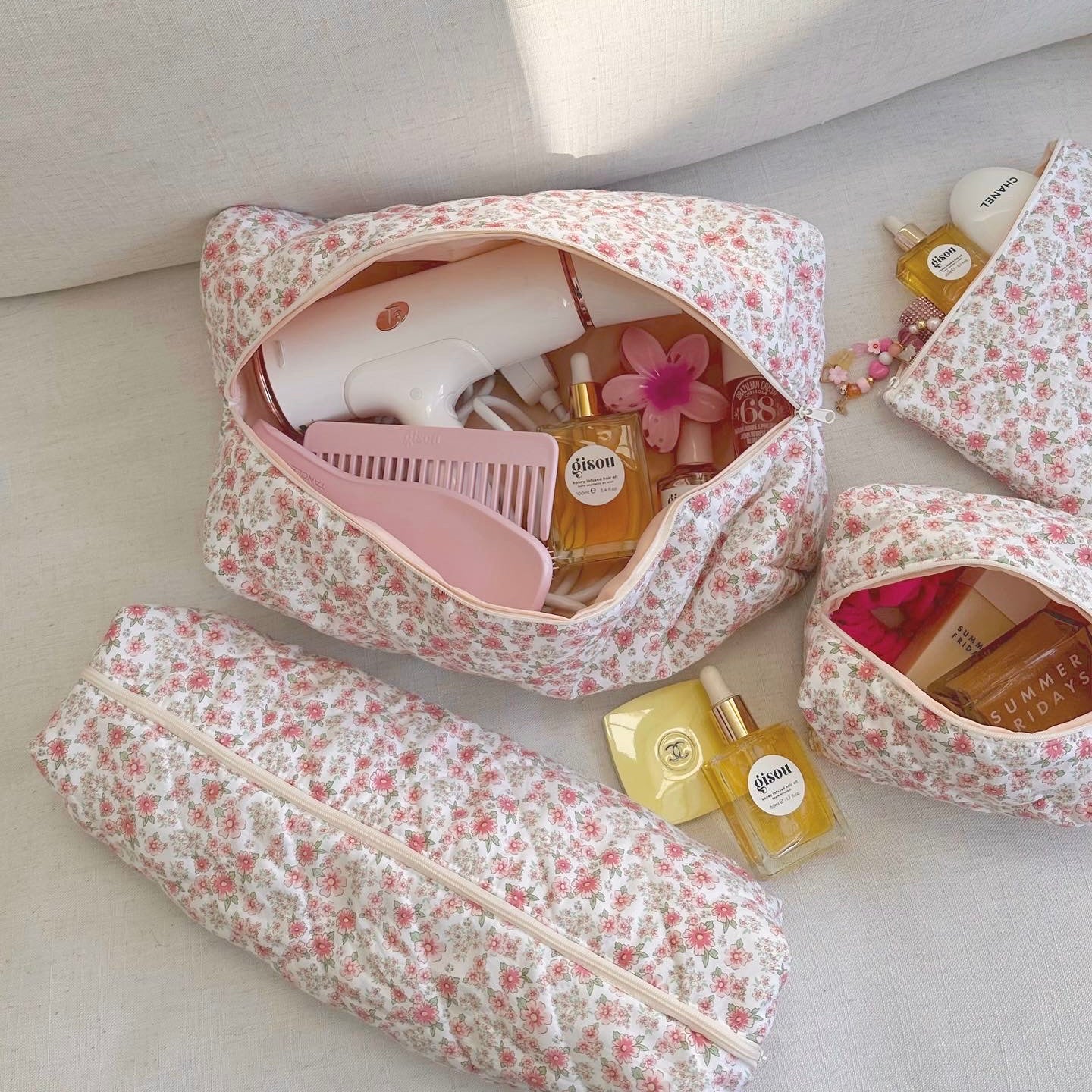 CREAM PINK XL BLOWDRYER BAG