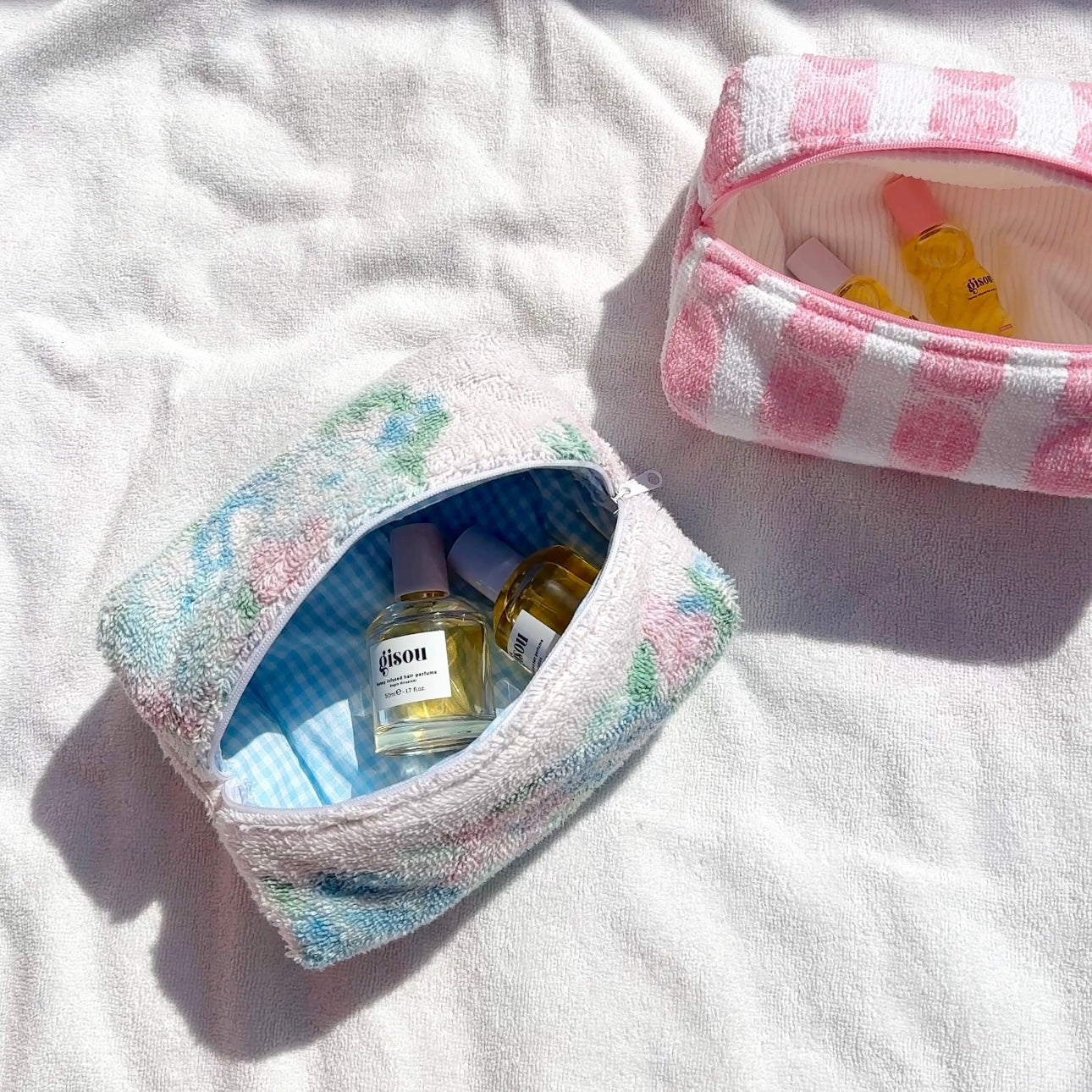 VINTAGE TEDDY WHITE & BLUE FLORAL