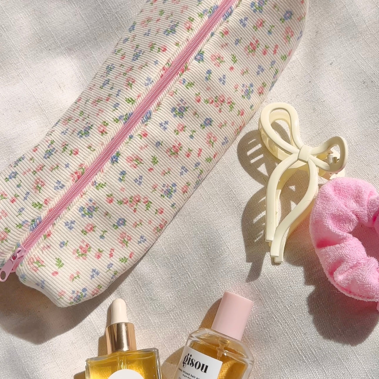 VINTAGE YELLOW FLORAL PENCIL CASE-AYJAY