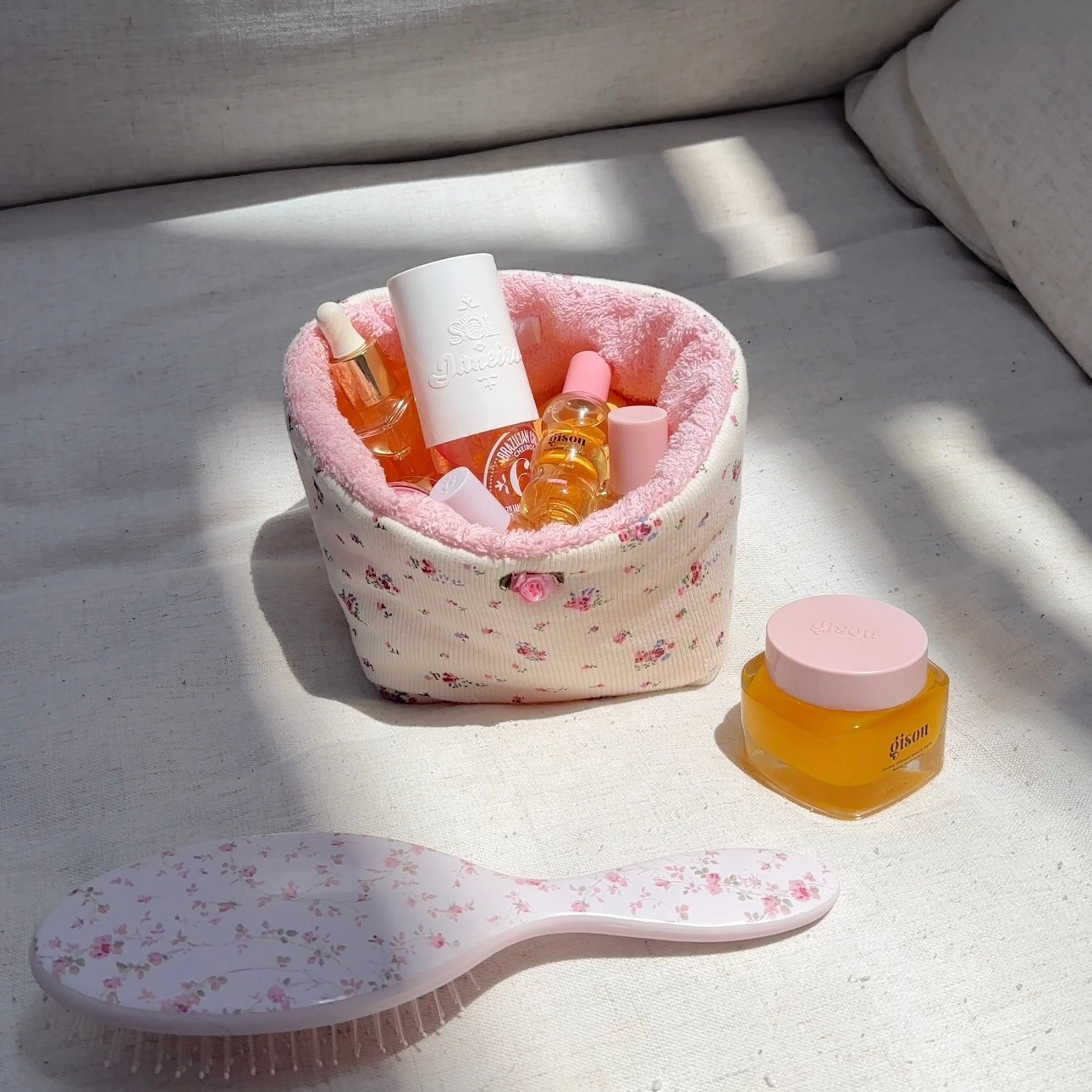 VINTAGE BEIGE FLORAL ORGANIZER