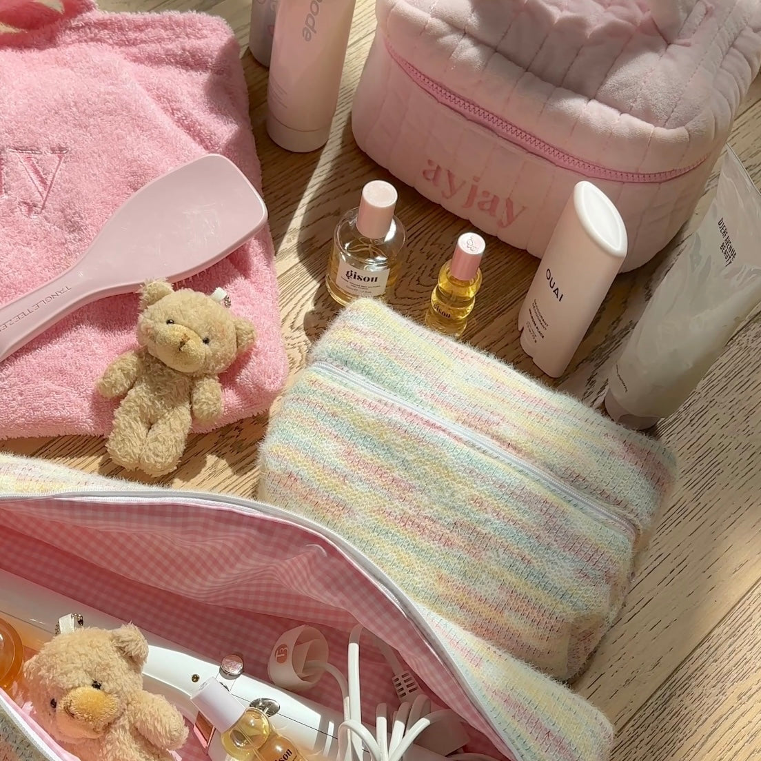 LIMITED EDITION YELLOW SOFT TIE DYE MAKEUP BAG