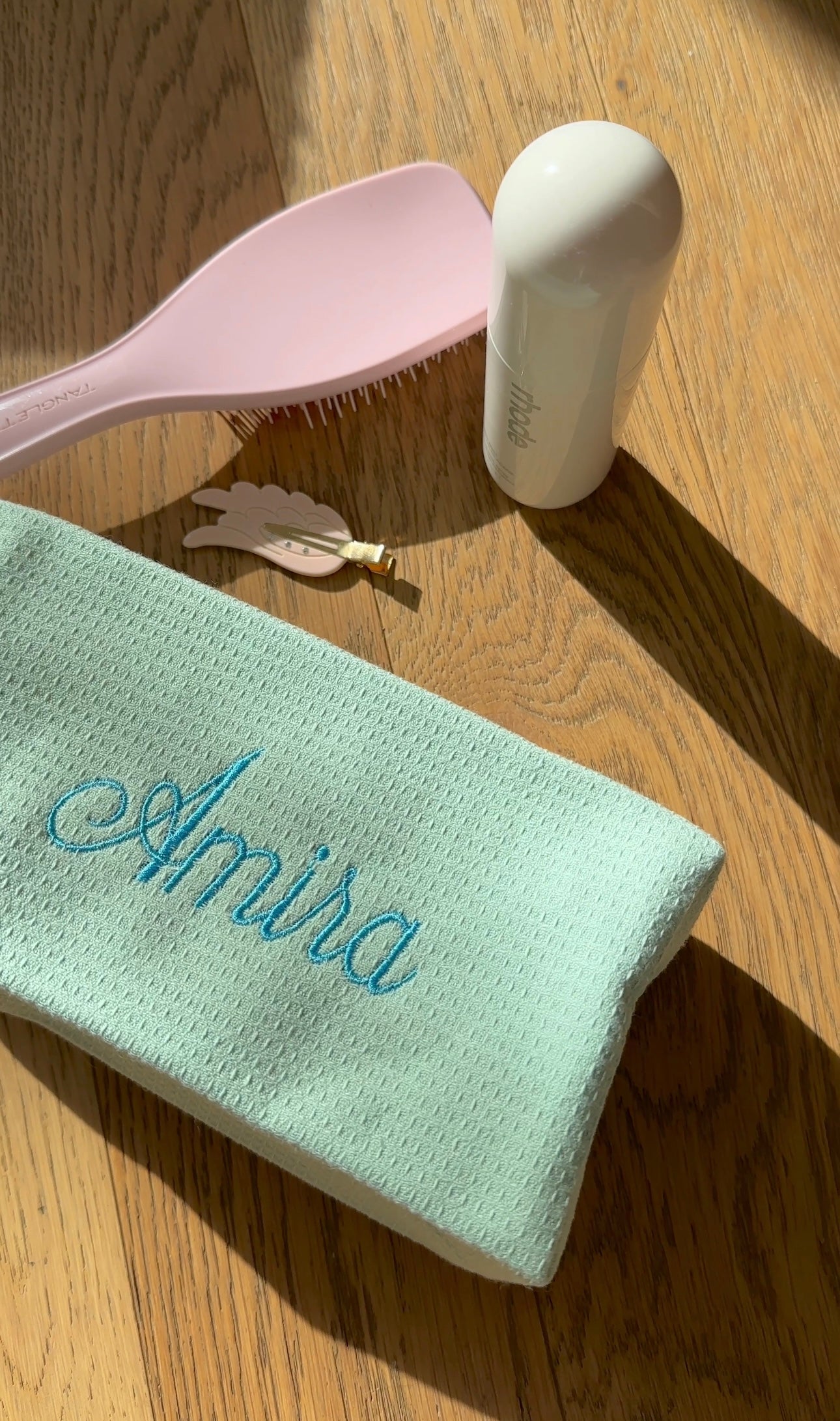 GREEN WAFFLE KNIT CUSTOM BAG