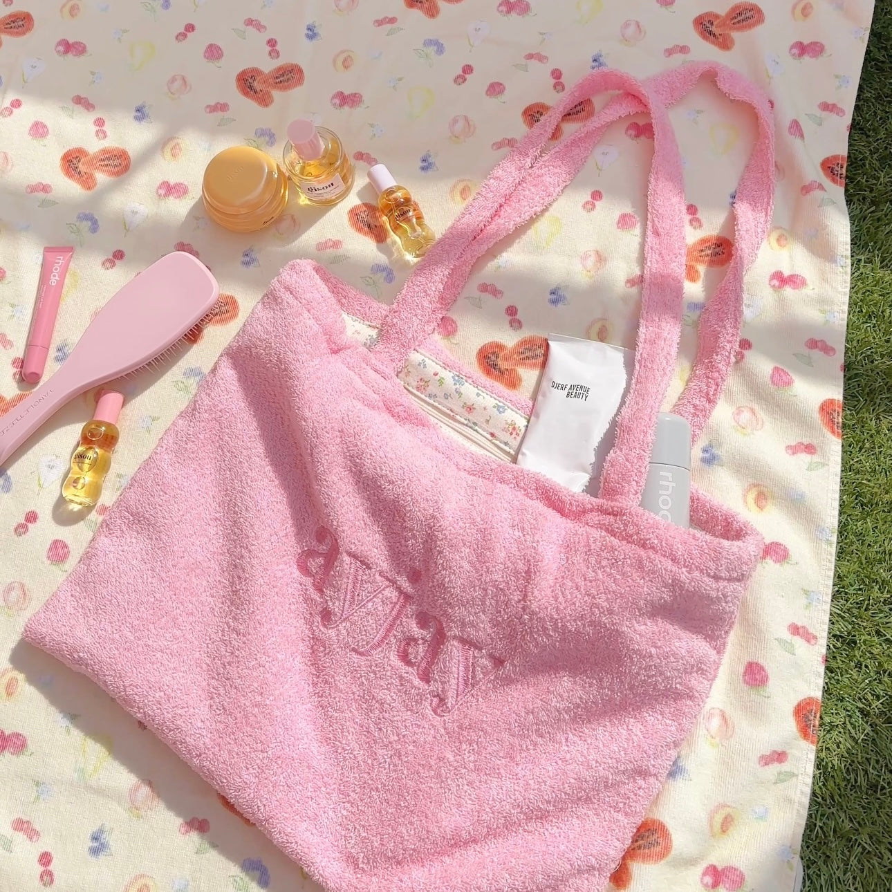 PINK TEDDY TOTE BAG