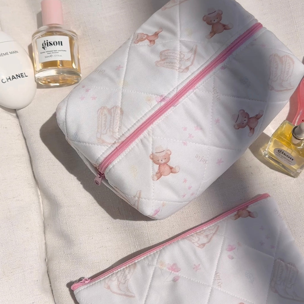 AYJAY COWGIRL COUNTRY TEDDY MAKE-UP BAG-AYJAY