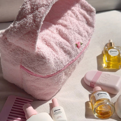 BABY PINK TEDDY HANDBAG-AYJAY