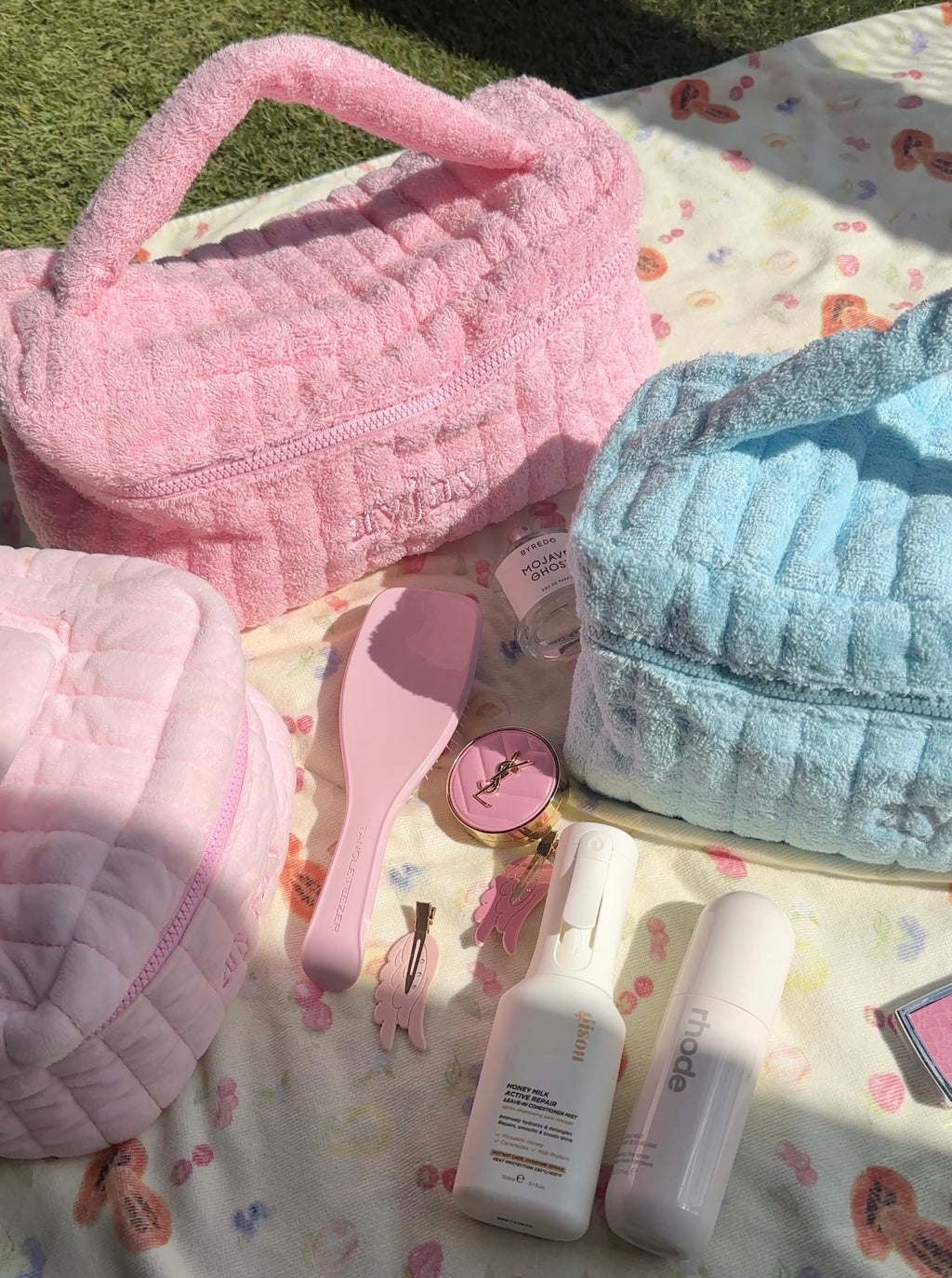 POPPY PINK HAIRTOOL VANITY BAG
