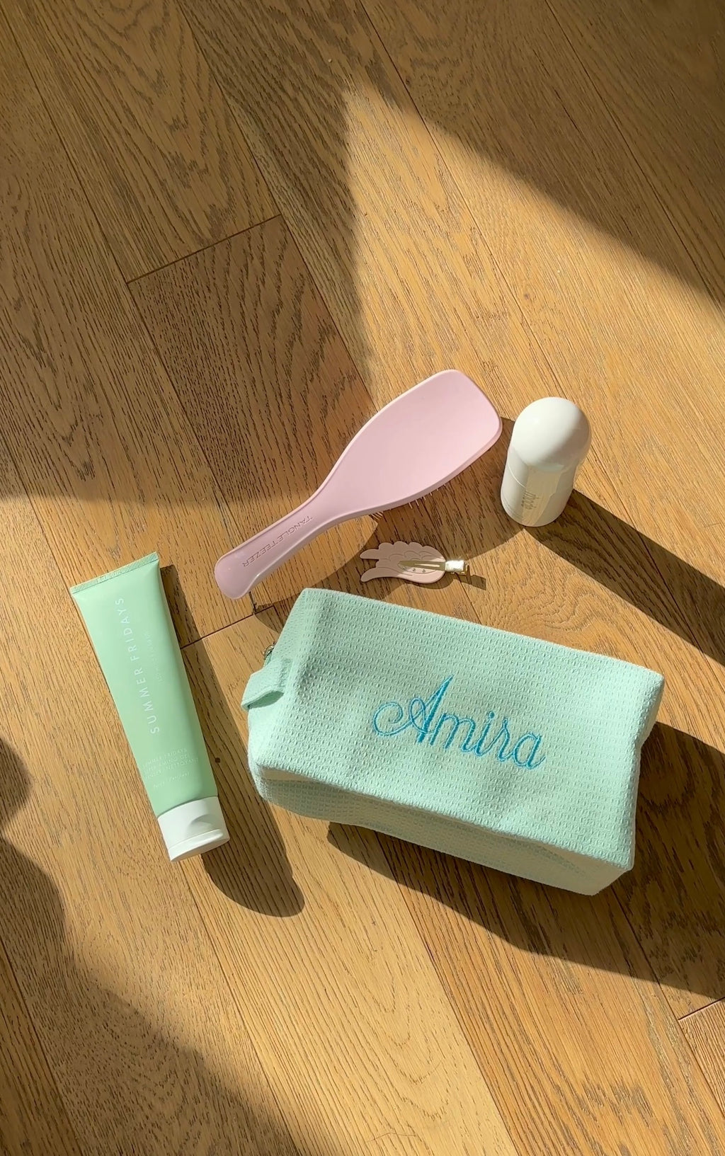 GREEN WAFFLE KNIT CUSTOM BAG