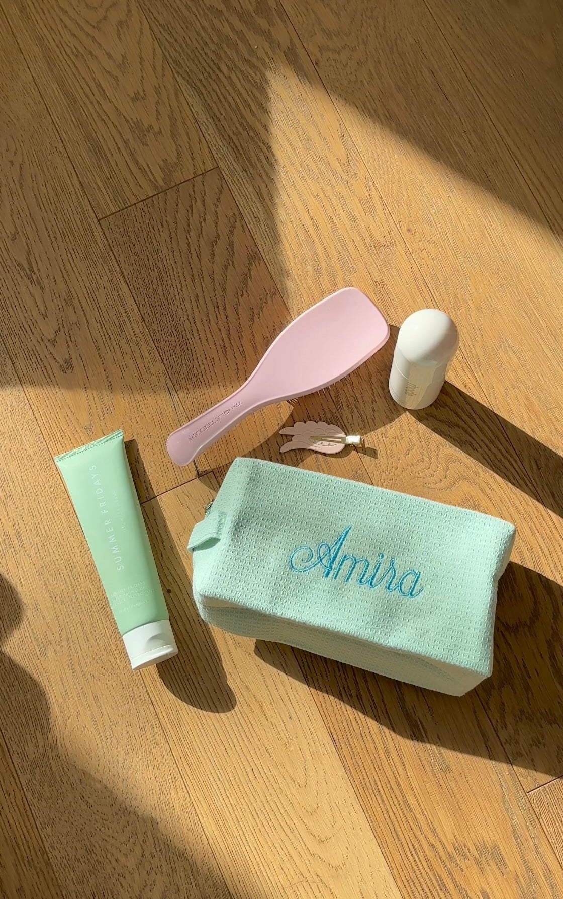 GREEN WAFFLE KNIT CUSTOM BAG