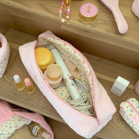 BABY PINK TEDDY VINTAGE YELLOW FLORAL HAIRTOOL DYSON BAG
