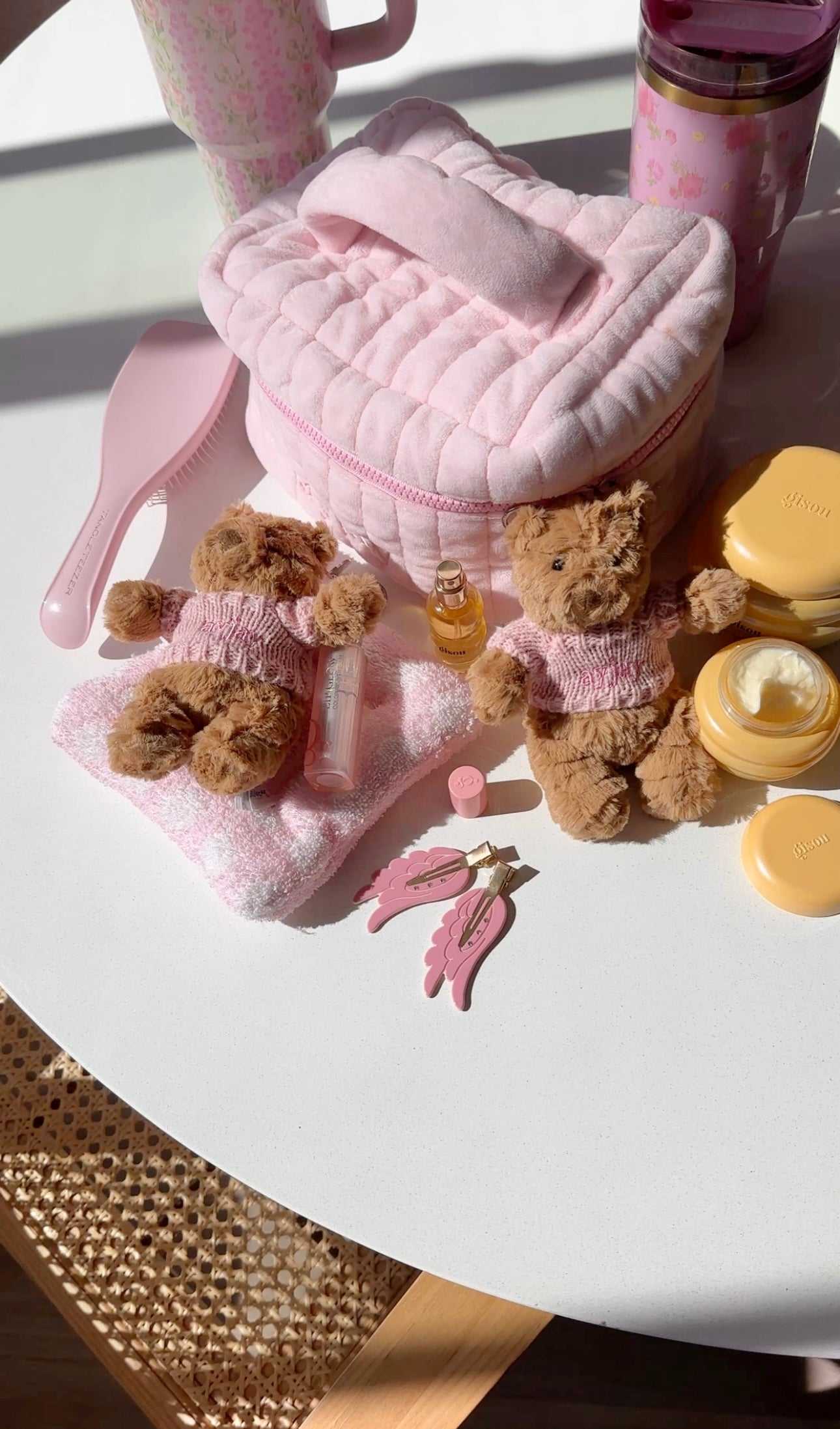 LIMITED EDITION PINK BEAR BAG CHARM KEYCHAIN