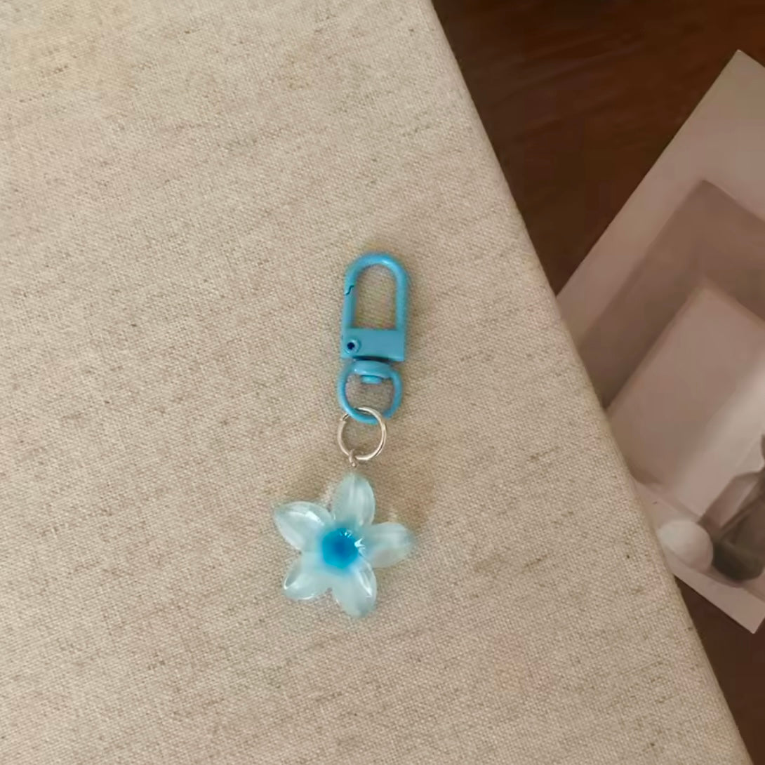 BLUE FLOWER BAG CHARM