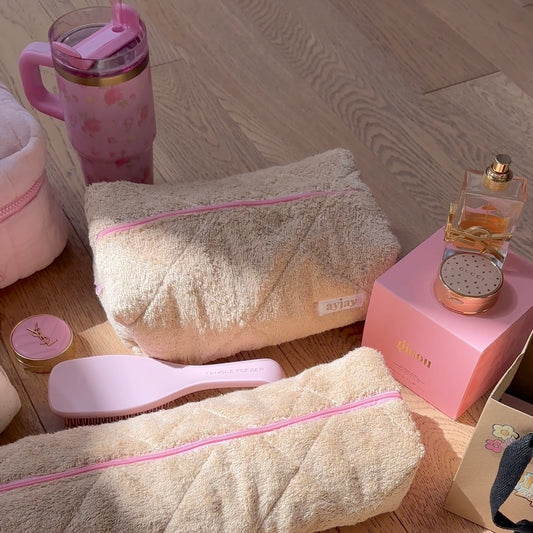 BROWN TEDDY MAKEUP BAG