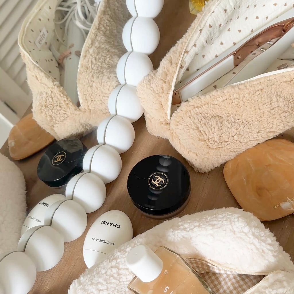 CAMEL SOFT TEDDY BROWN HEARTS HAIRTOOL DYSON BAG