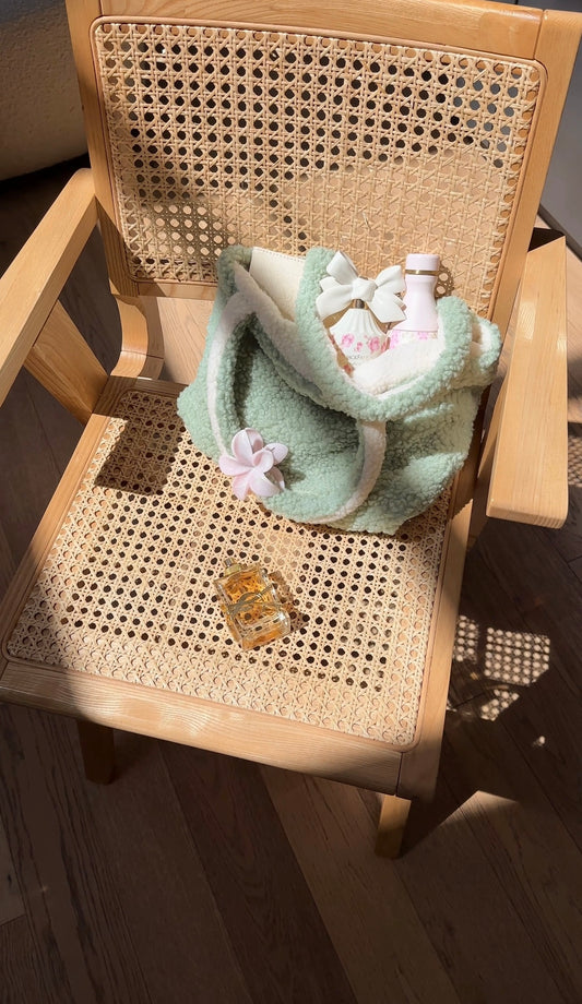 SAGE SOFT TEDDY MINI TOTE BAG