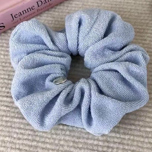 BLUE TEDDY SCRUNCHIE