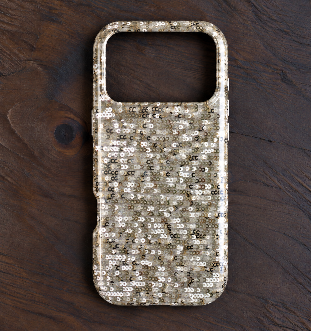 GOLD SEQUINS PHONE CASE