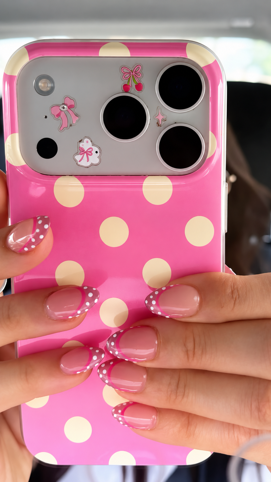 PINK SUGAR POLKA DOTS PHONE CASE