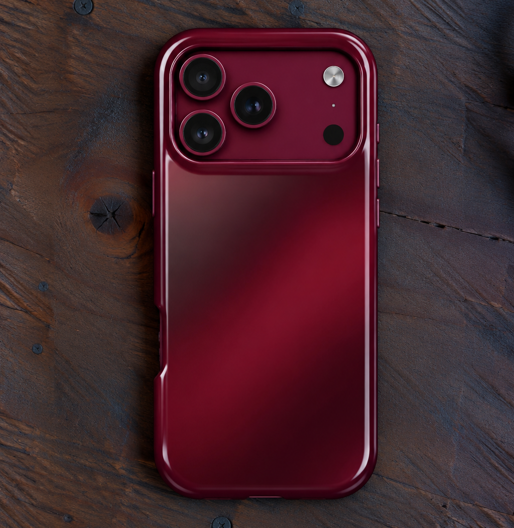 BURGUNDY CHERRY SHINE PHONE CASE
