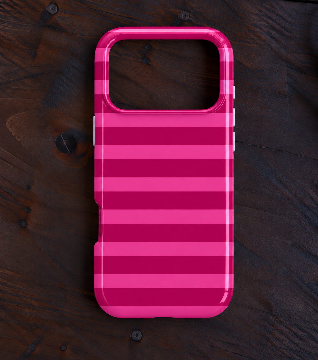 PINK PUNCH STRIPES PHONE CASE