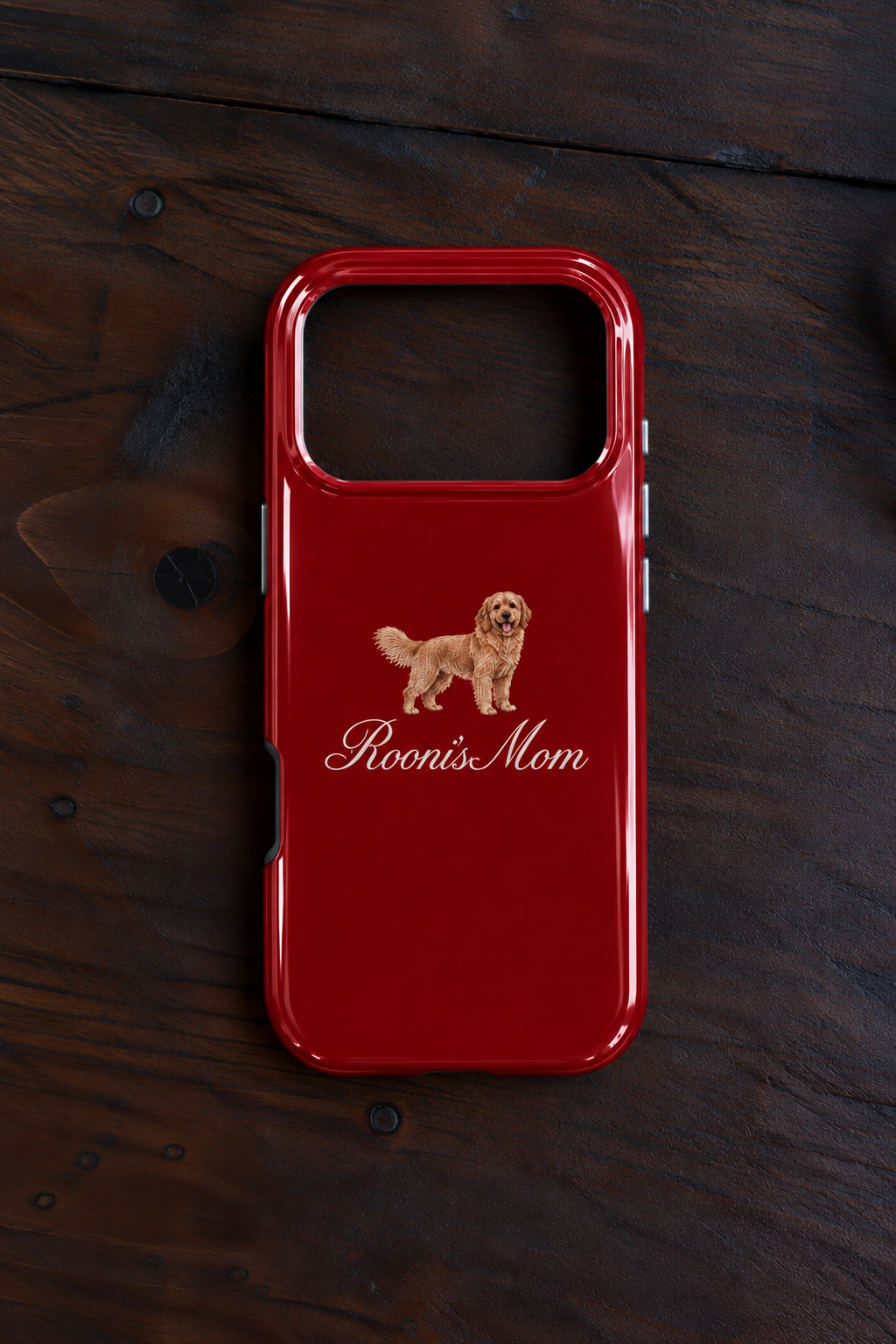 PERSONALIZED RED GOLDEN RETRIEVER DOG MOM CUSTOM NAME PHONE CASE