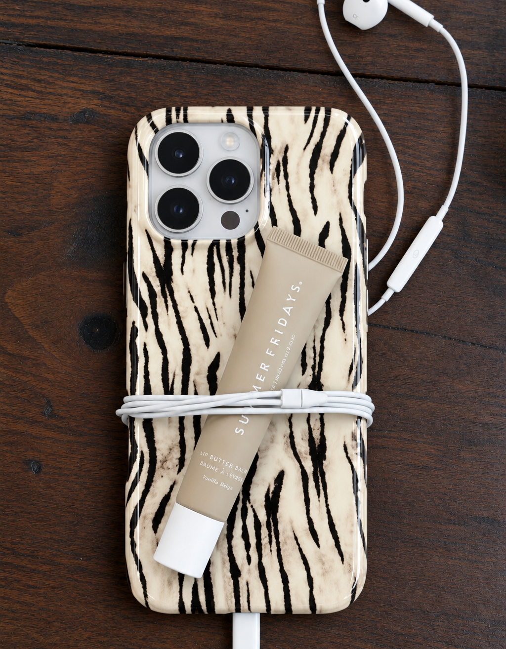 VANILLA ZEBRA PHONE CASE