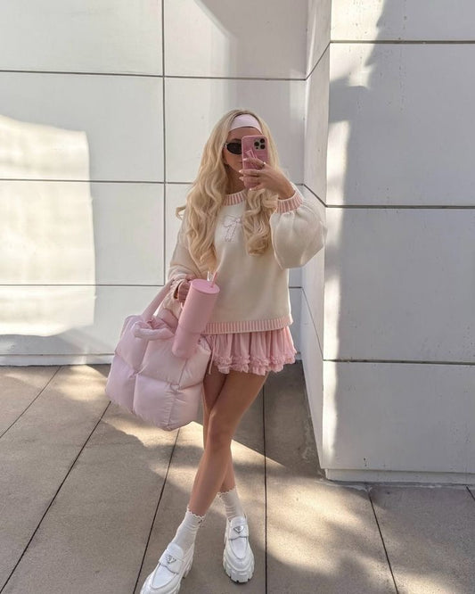 PINK CLOUD PUFFER TOTE BAG