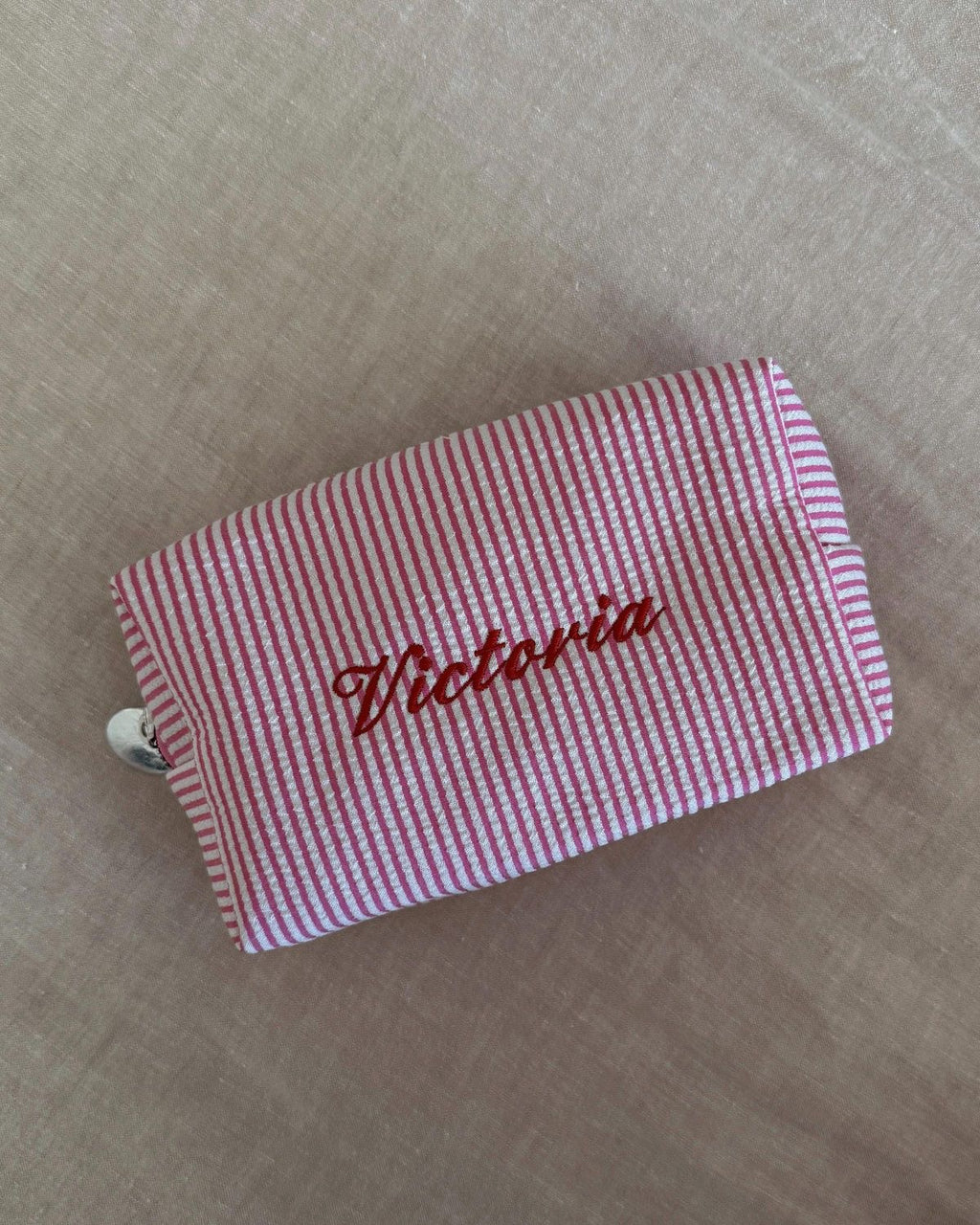 RED STRIPES PERSONALIZED NAME BAG