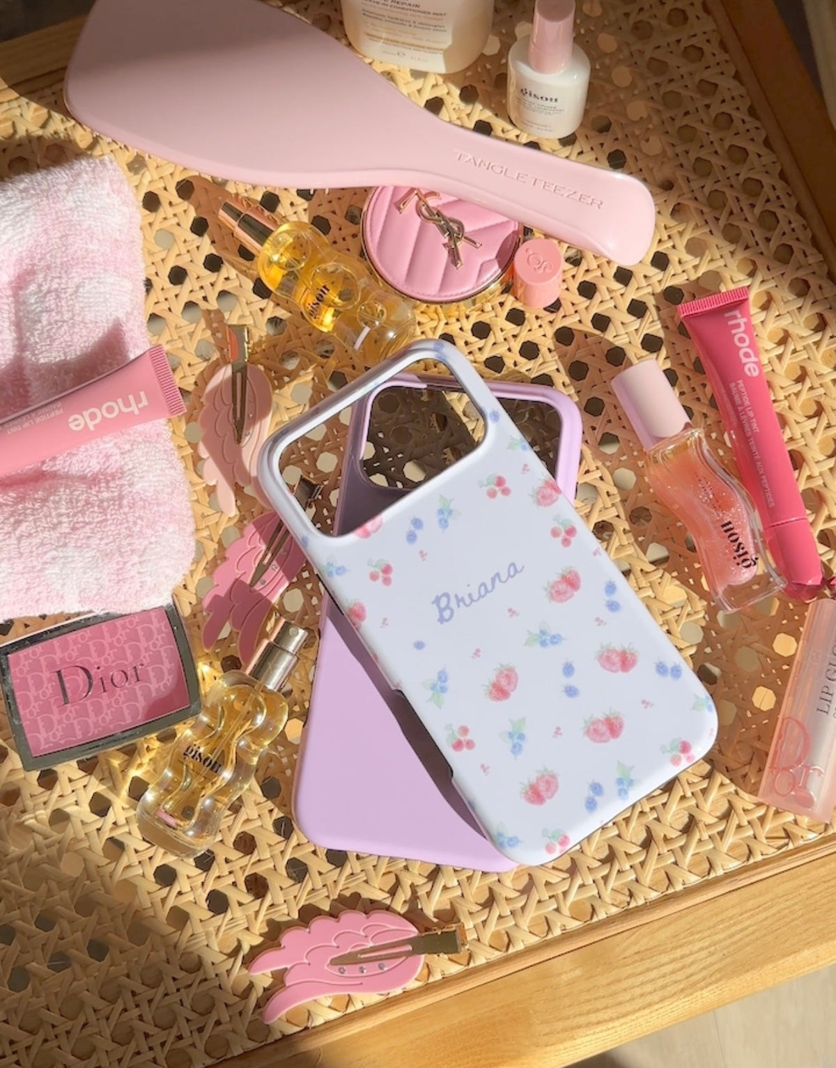 PERSONALIZED SWEET BERRIES COQUETTE NAME PHONE CASE