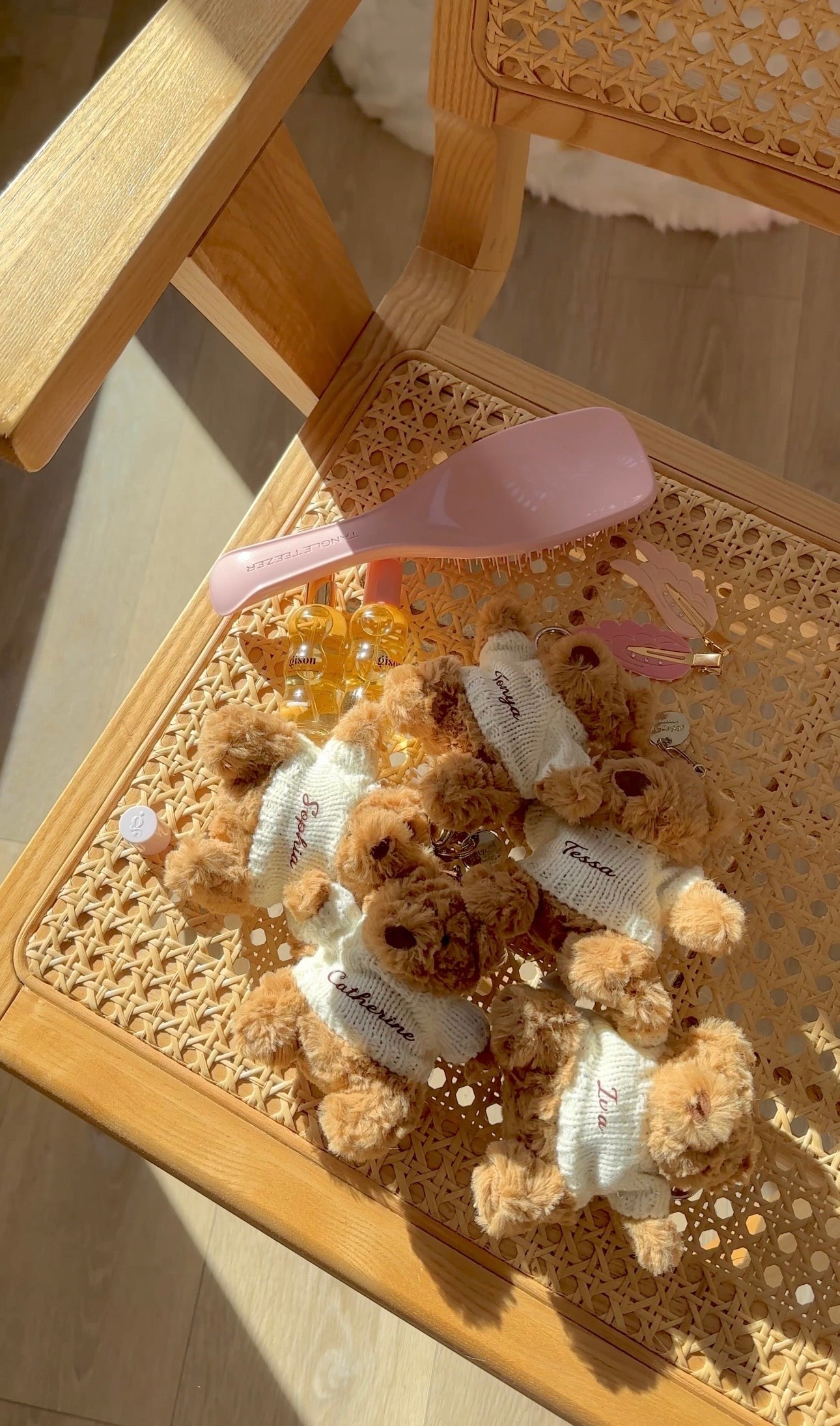 LIMITED EDITION CUSTOM NAME BEAR KEYCHAIN BAG CHARM