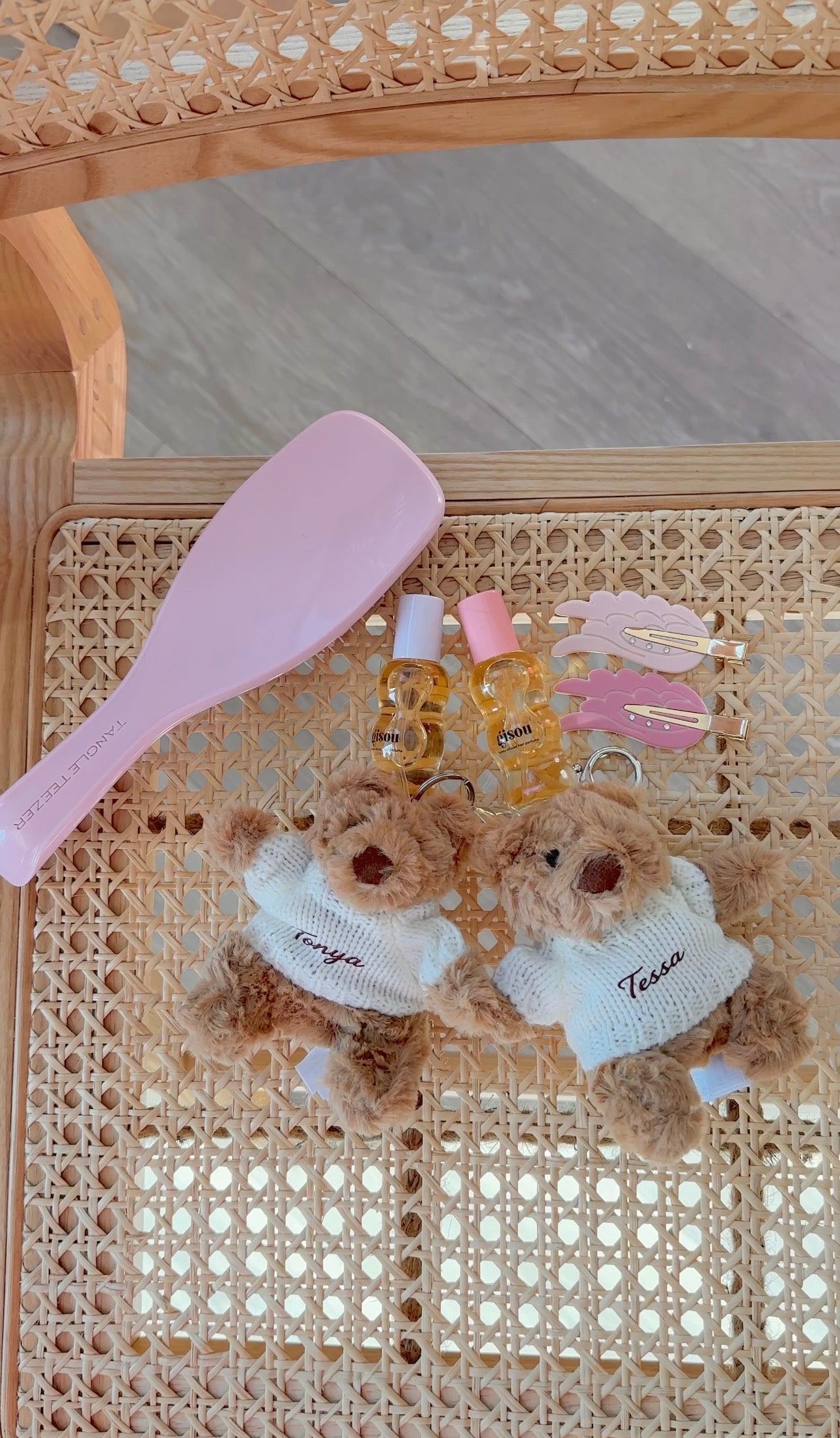 LIMITED EDITION CUSTOM NAME BEAR KEYCHAIN BAG CHARM