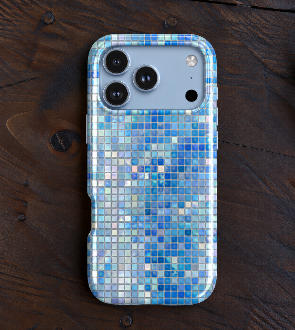 GLACIER BLUE MOSAIC PHONE CASE