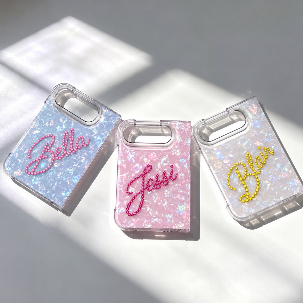PERSONALIZED BLUE VELVET ICE RHINESTONE CUSTOM NAME PHONE CASE