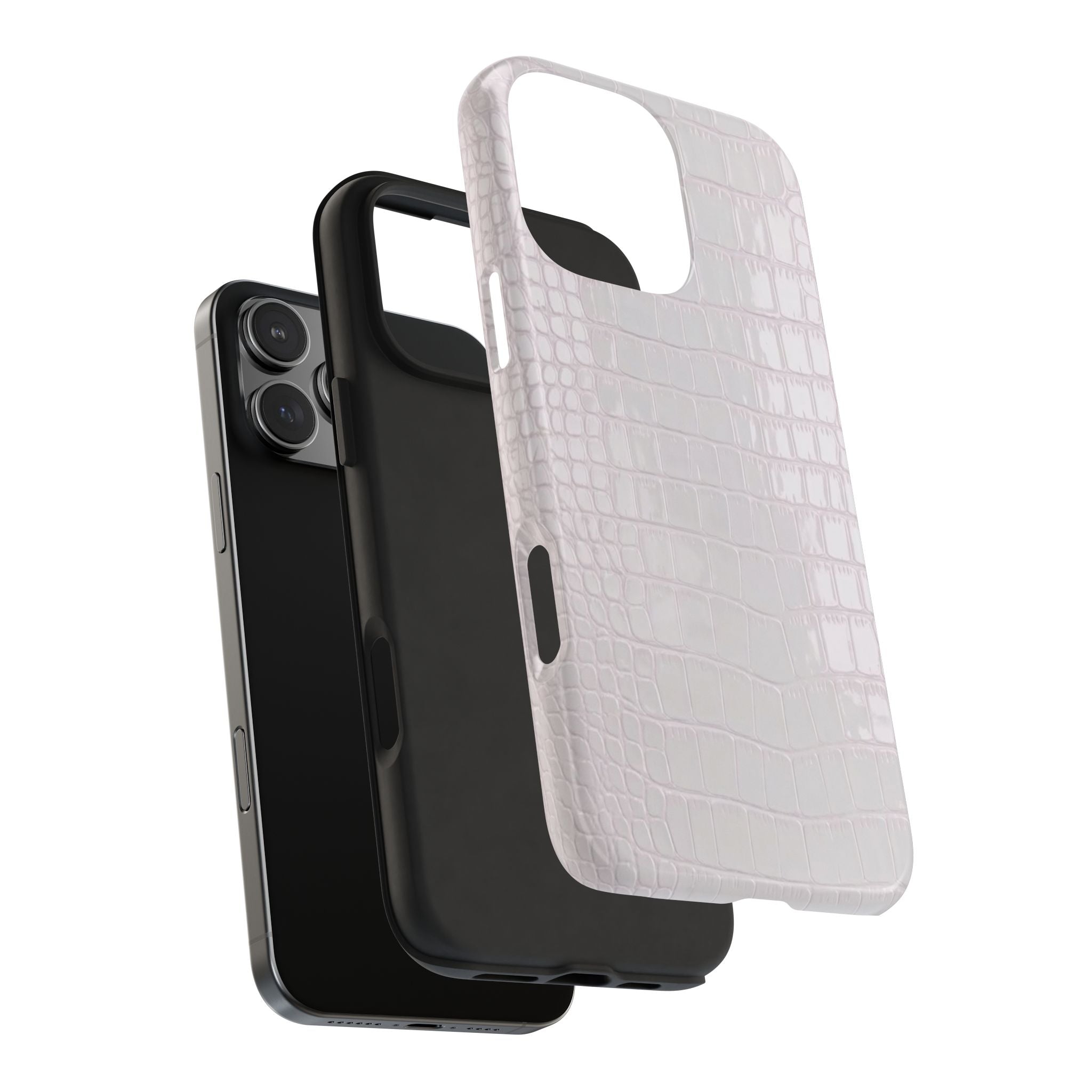 WHITE CROC PHONE CASE
