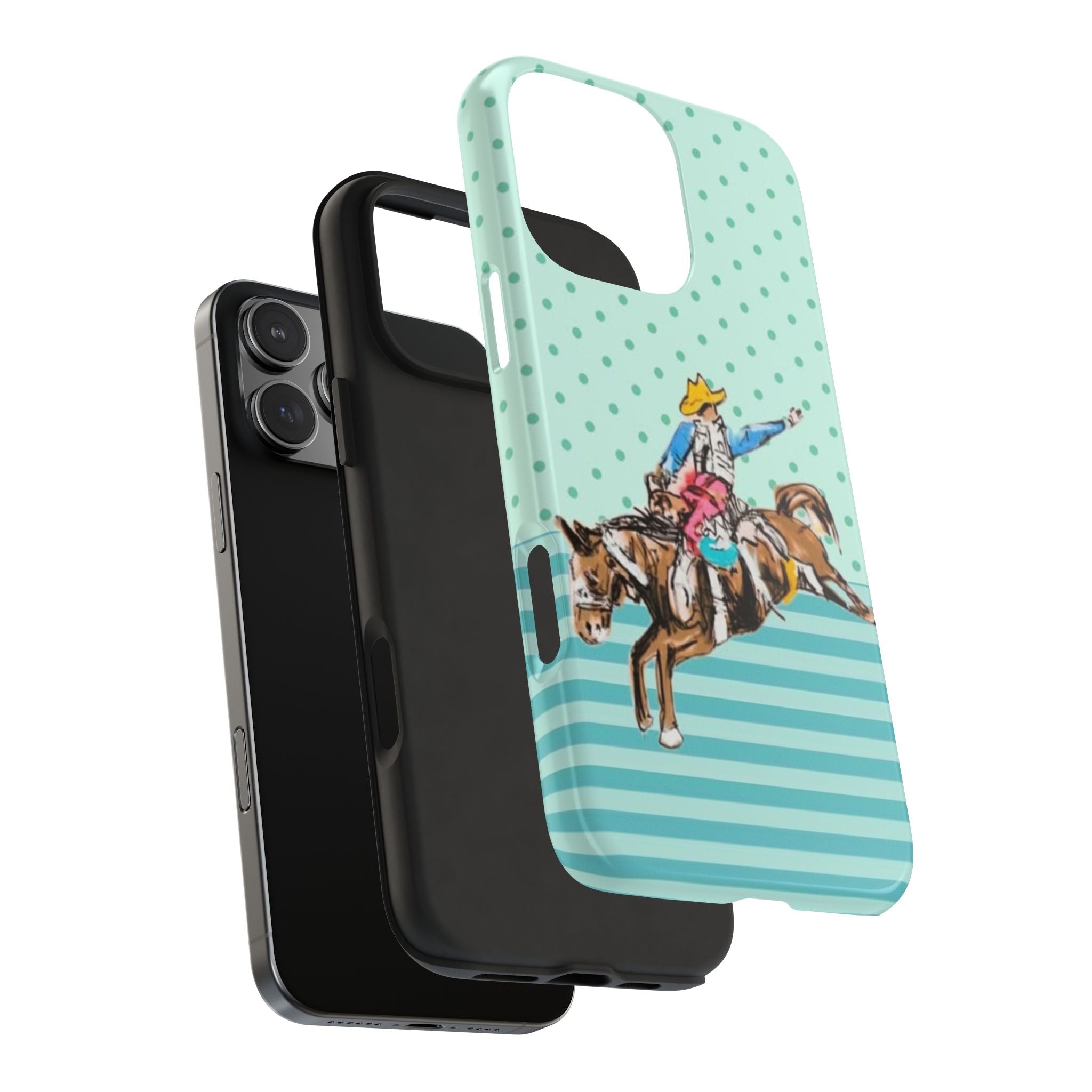 TEAL COWBOY PHONE CASE