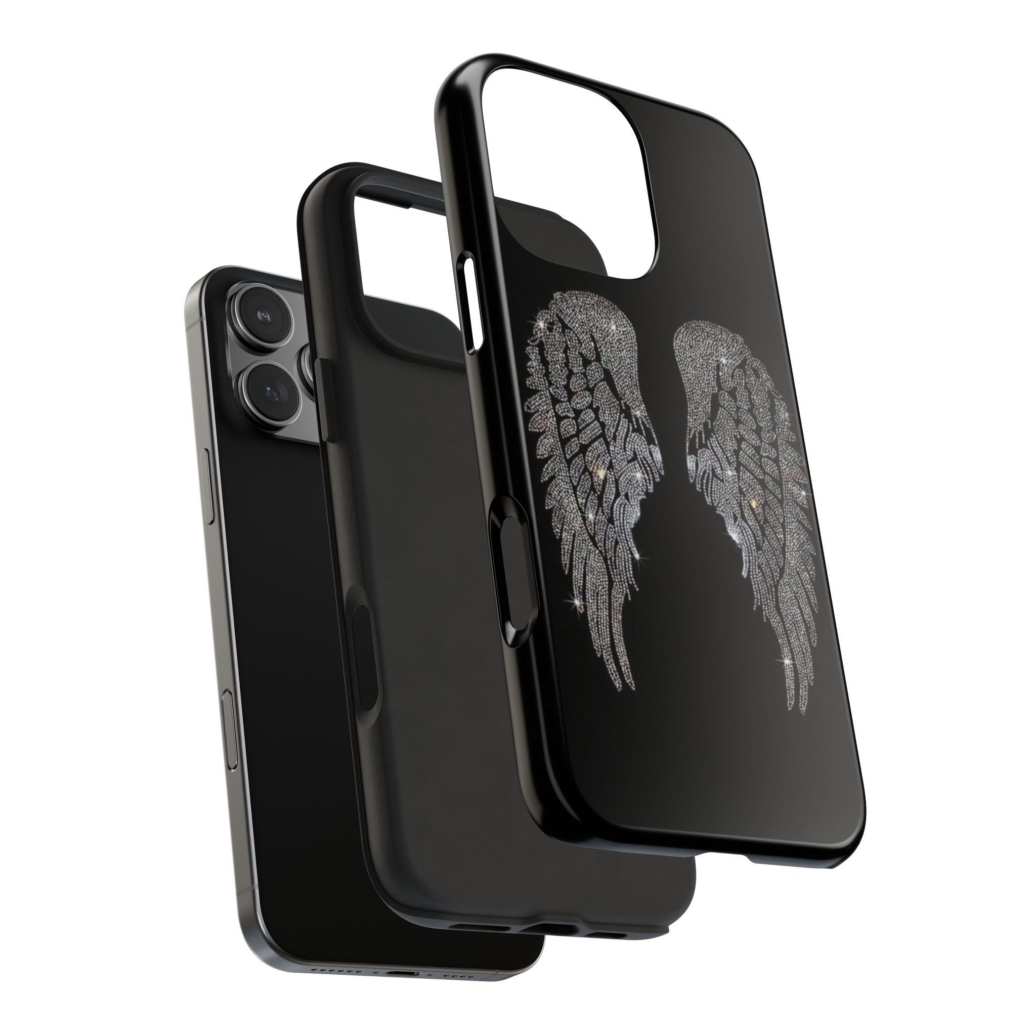 BLACK DIAMOND ANGEL WINGS PHONE CASE