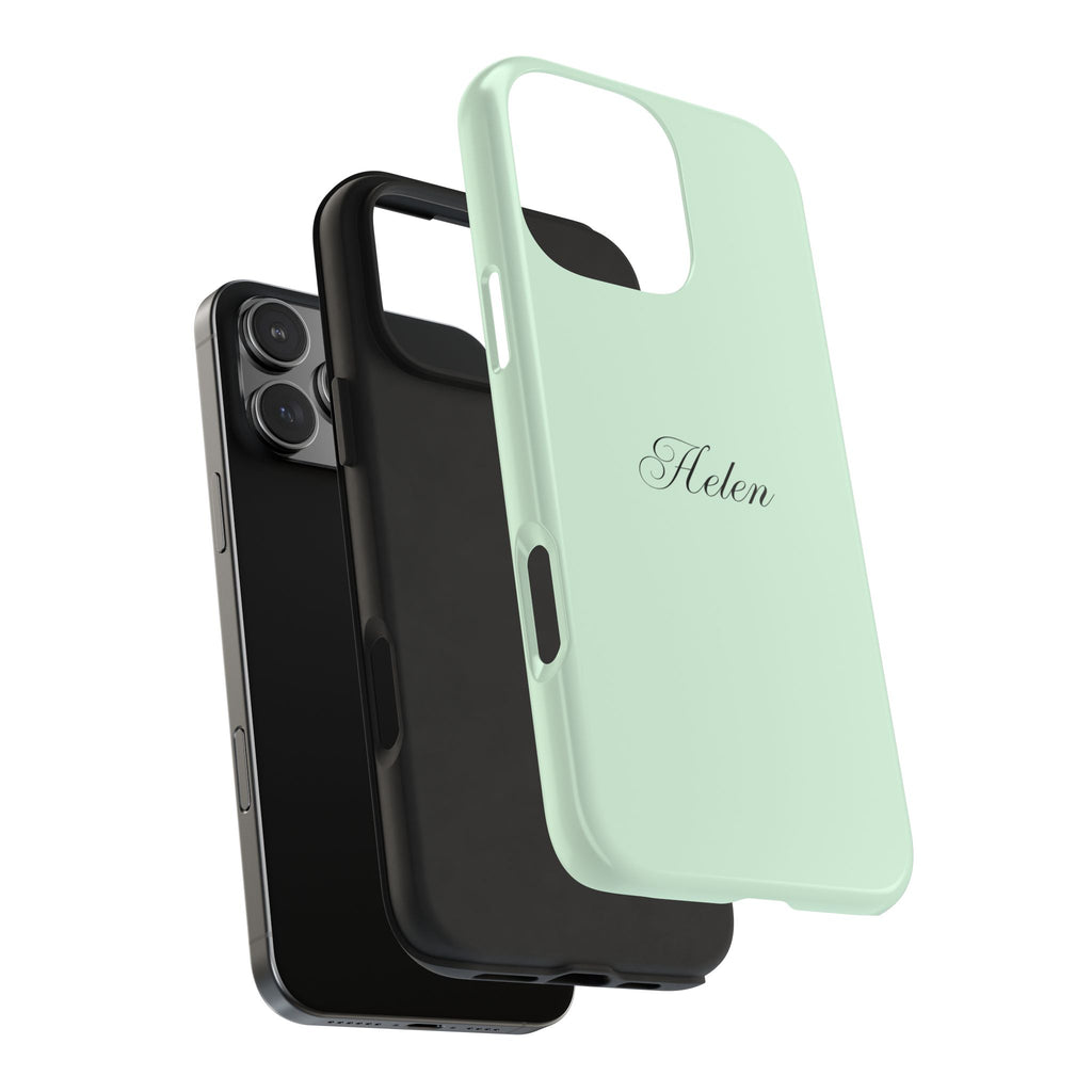 PERSONALIZED NAME CUSTOM PASTEL GREEN PHONE CASE