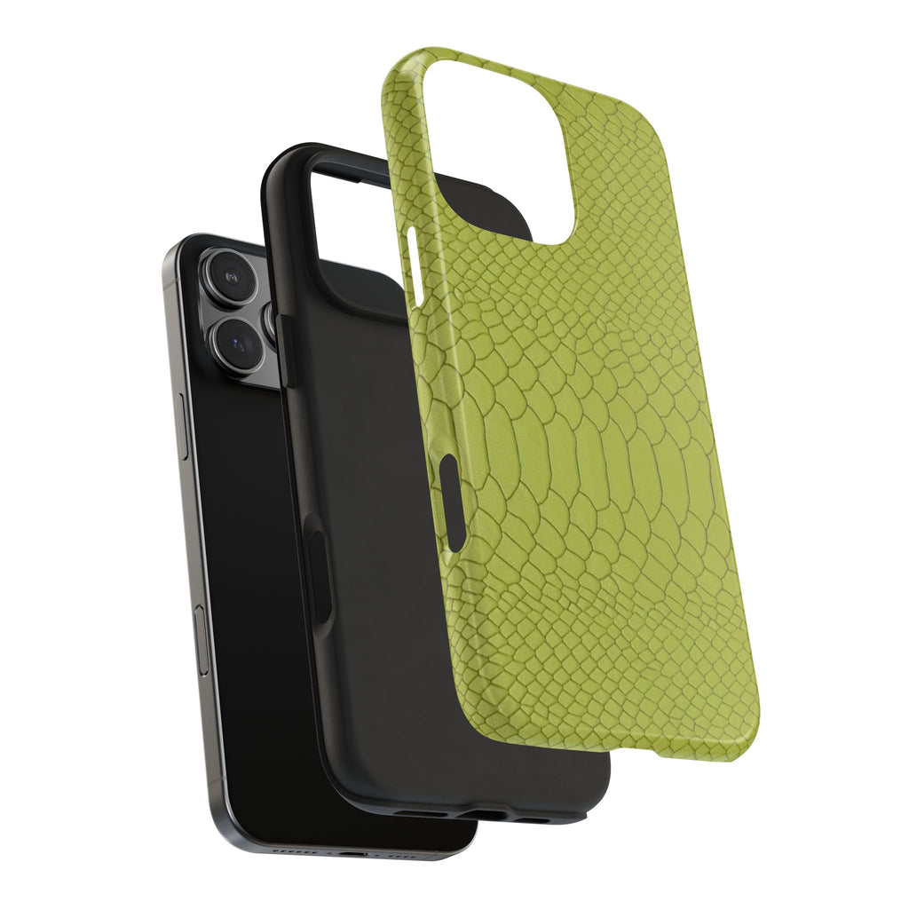 LIME GREEN MINIMALIST CROC PHONE CASE