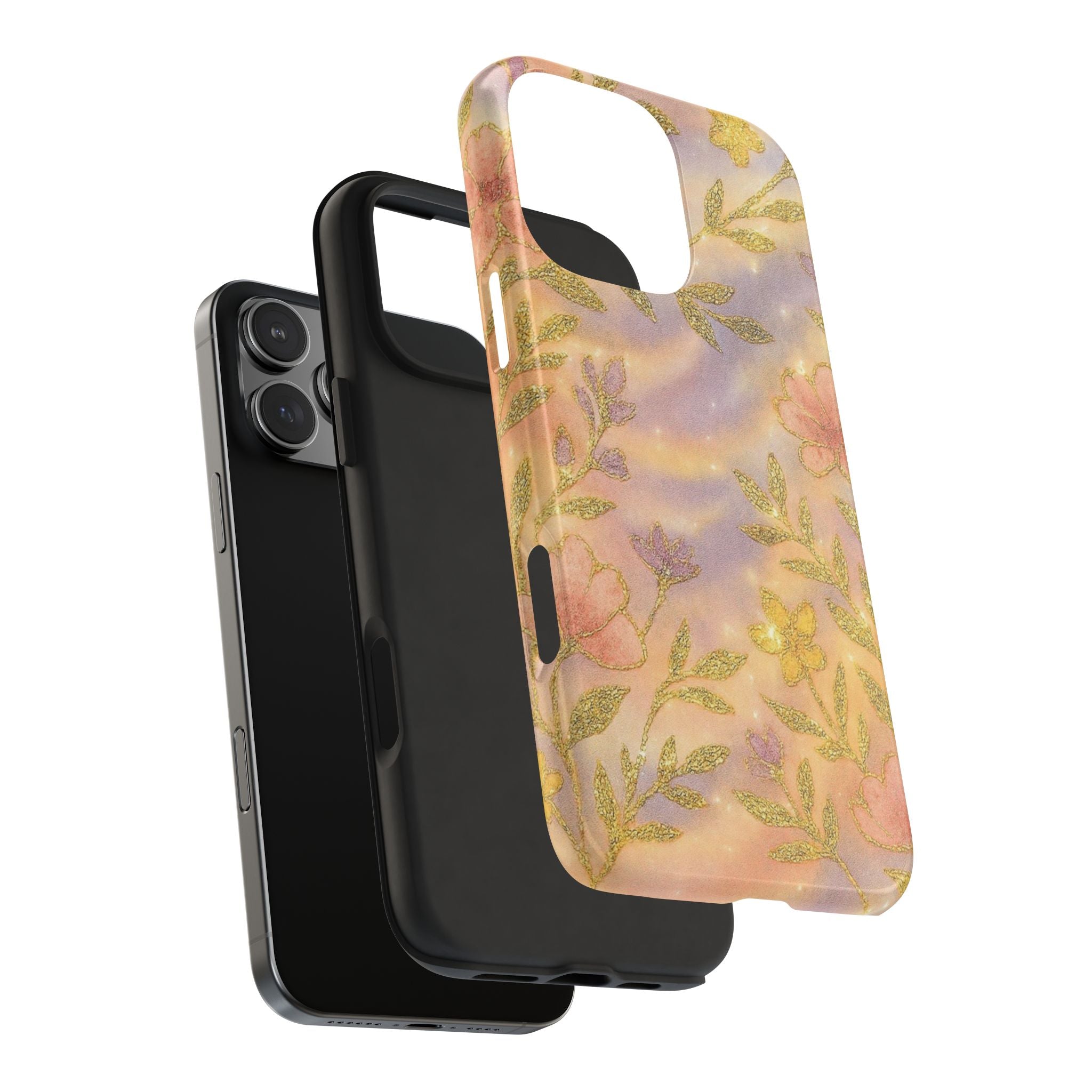 GOLD ETHEREAL FLORAL PHONE CASE