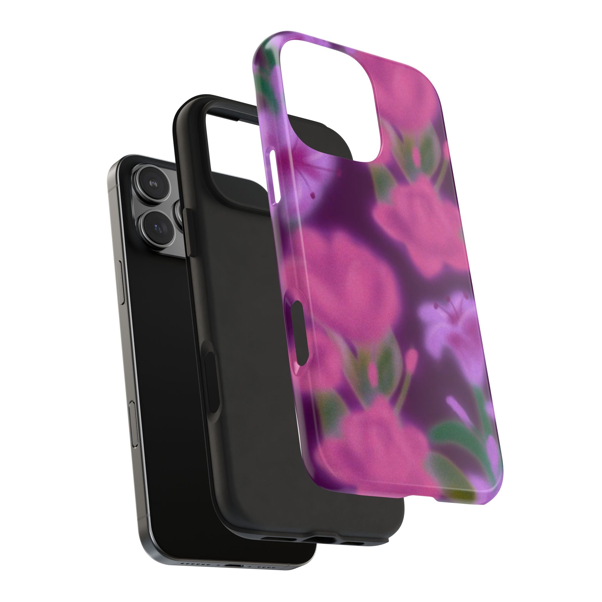 VIOLET COSMIC ROSES FLORAL PHONE CASE