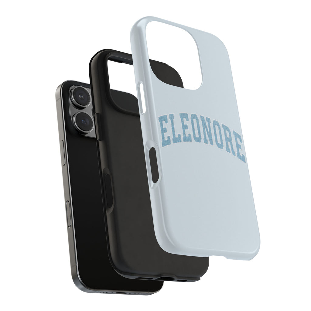 PERSONALIZED NAME CUSTOM BABY BLUE VARSITY PHONE CASE