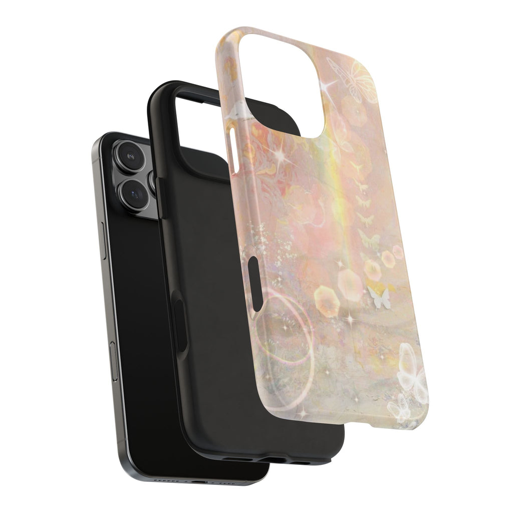 YELLOW WHIMSY BUTTERFLIES PHONE CASE