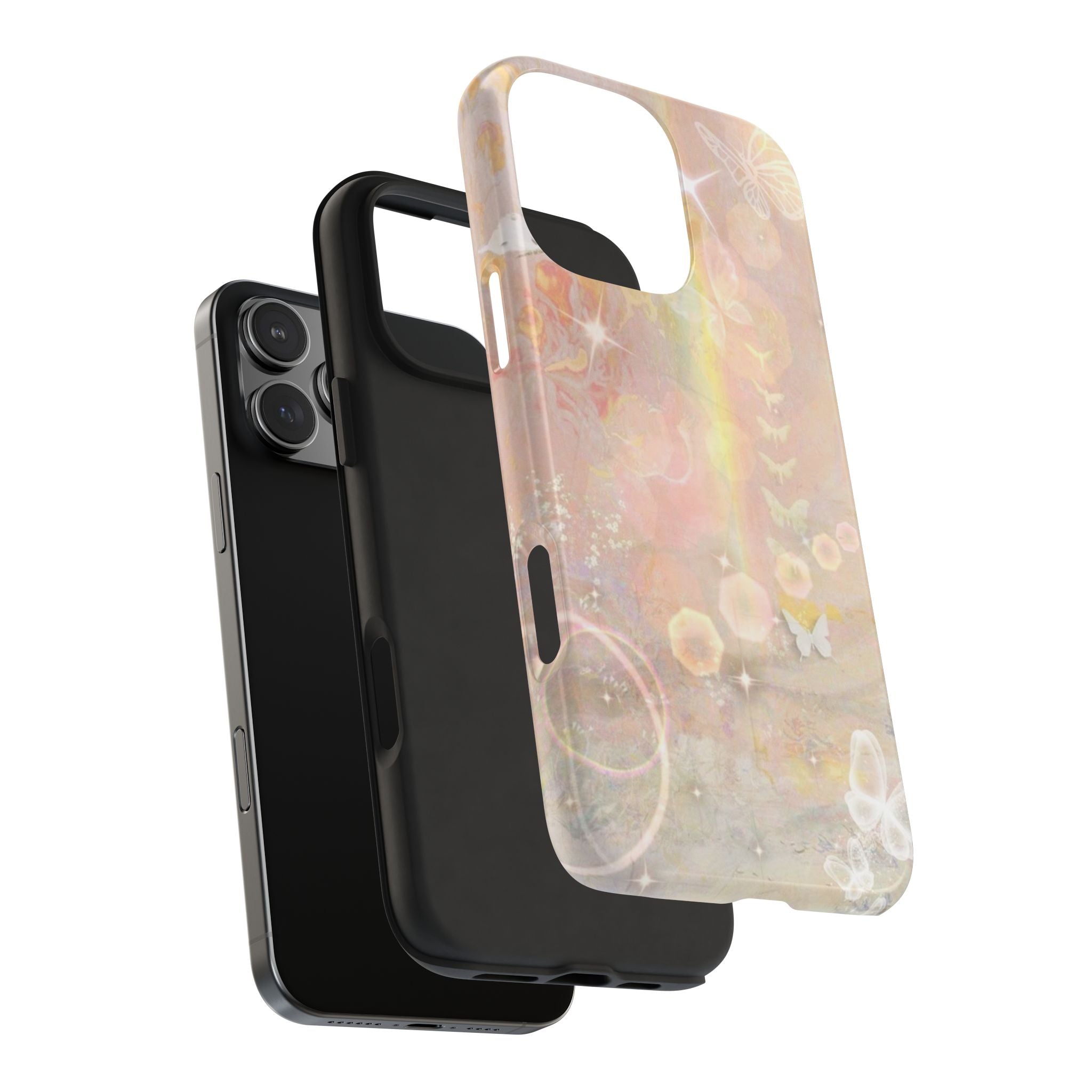YELLOW WHIMSY BUTTERFLIES PHONE CASE
