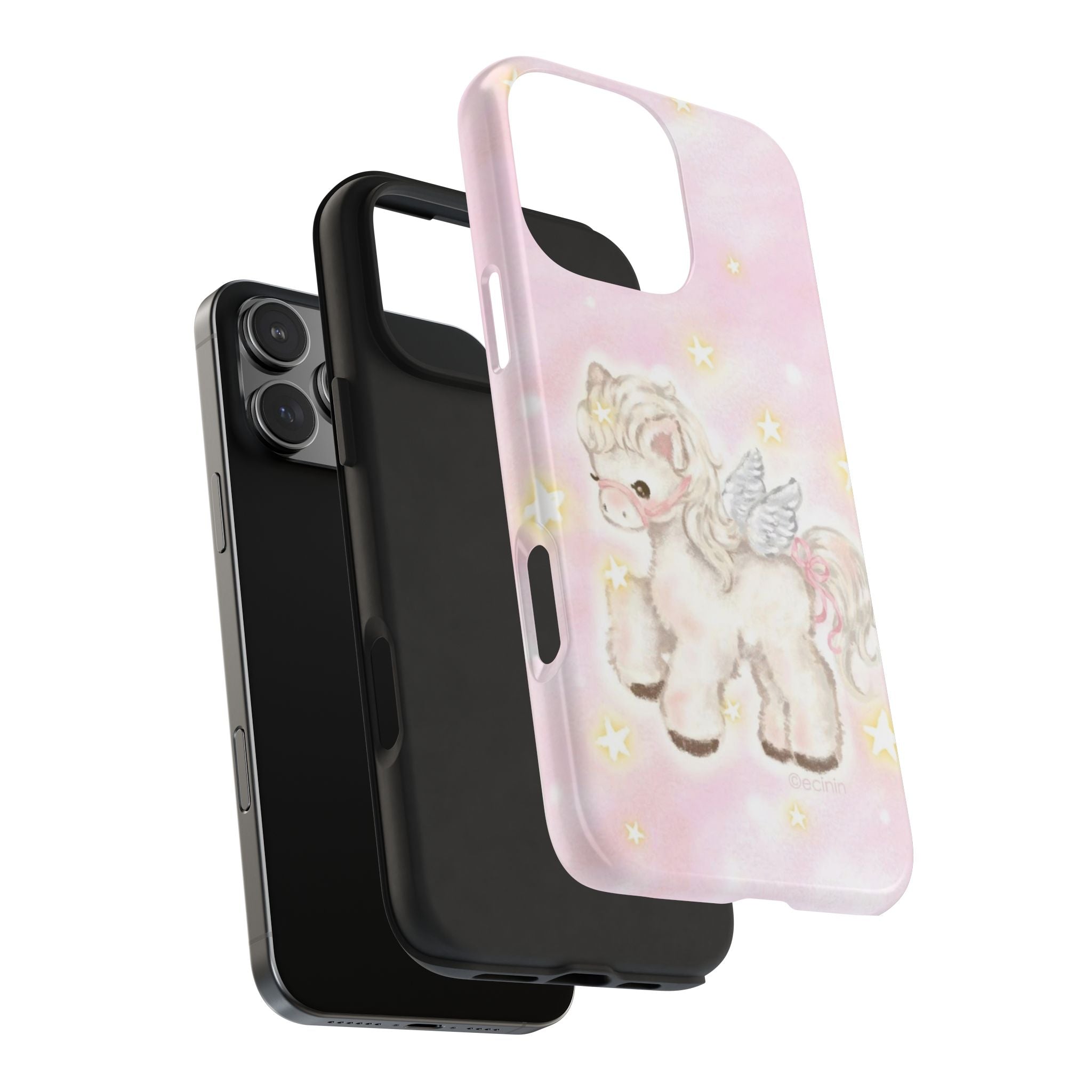 PINK ANGEL WINGS PONY PHONE CASE