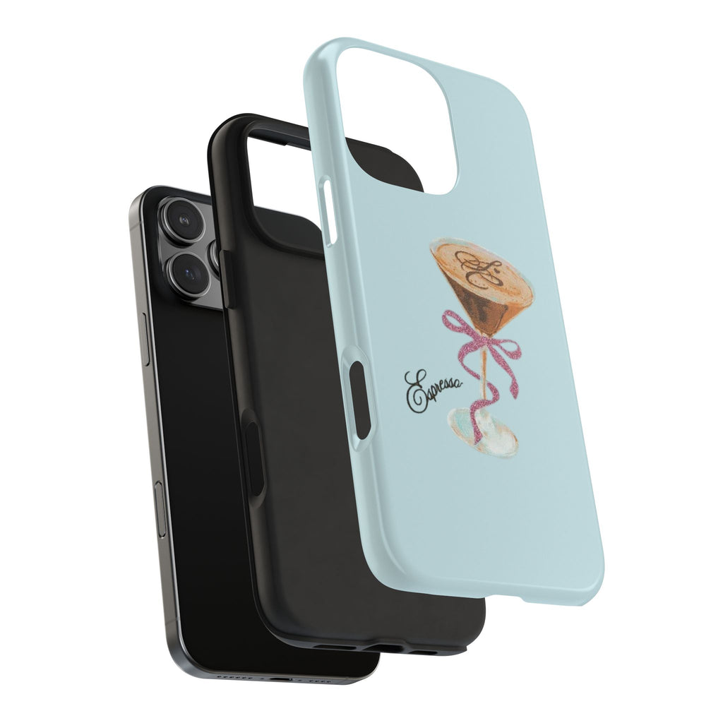 BLUE ESPRESSO MARTINI BOW PHONE CASE
