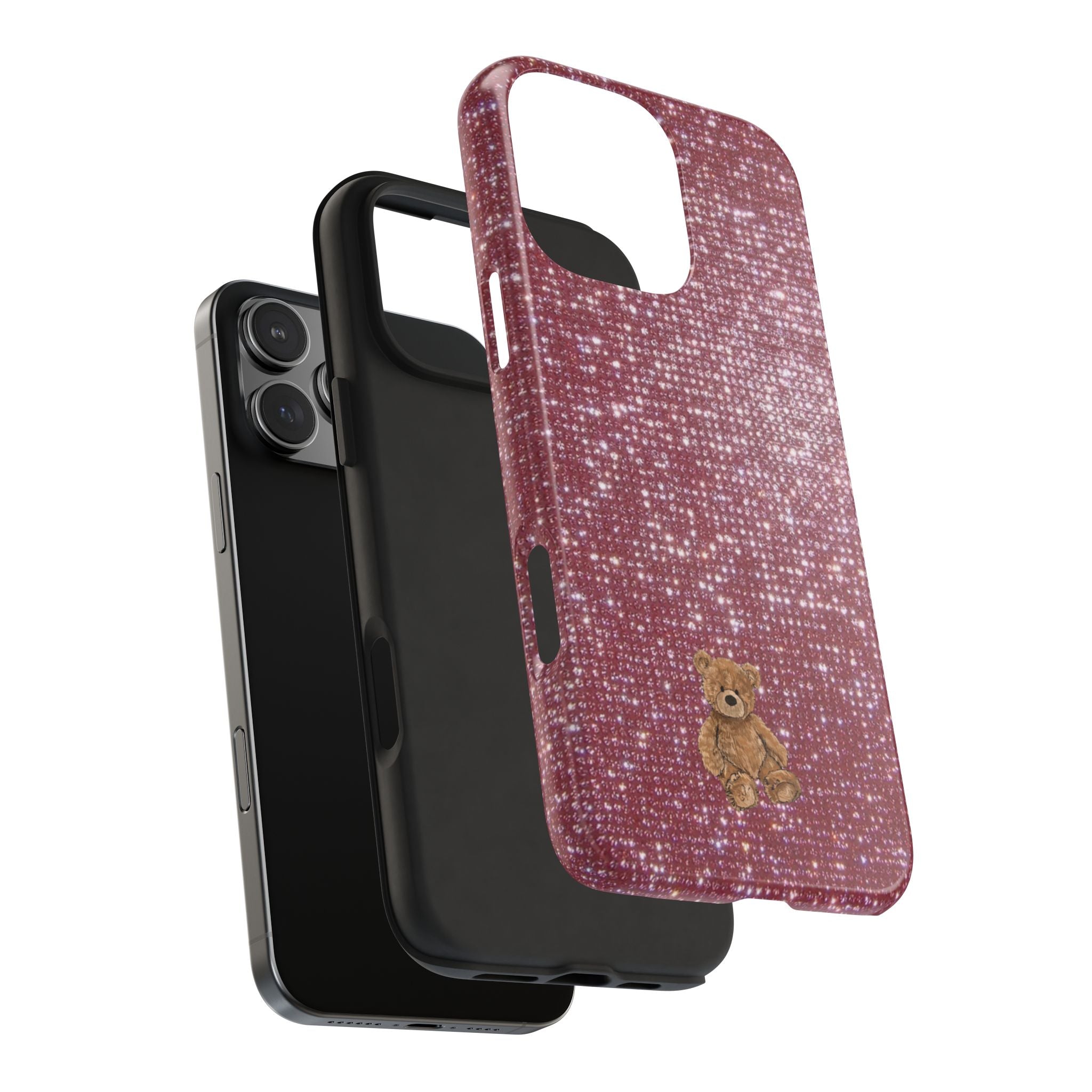 PINK MINI MOSAIC TEDDY BEAR PHONE CASE