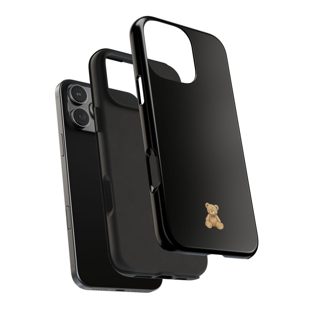 BLACK MINI TEDDY BEAR PHONE CASE