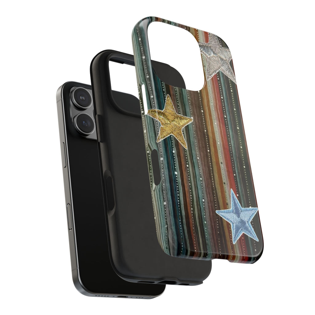 WHIMSY STRIPES & STARS PHONE CASE