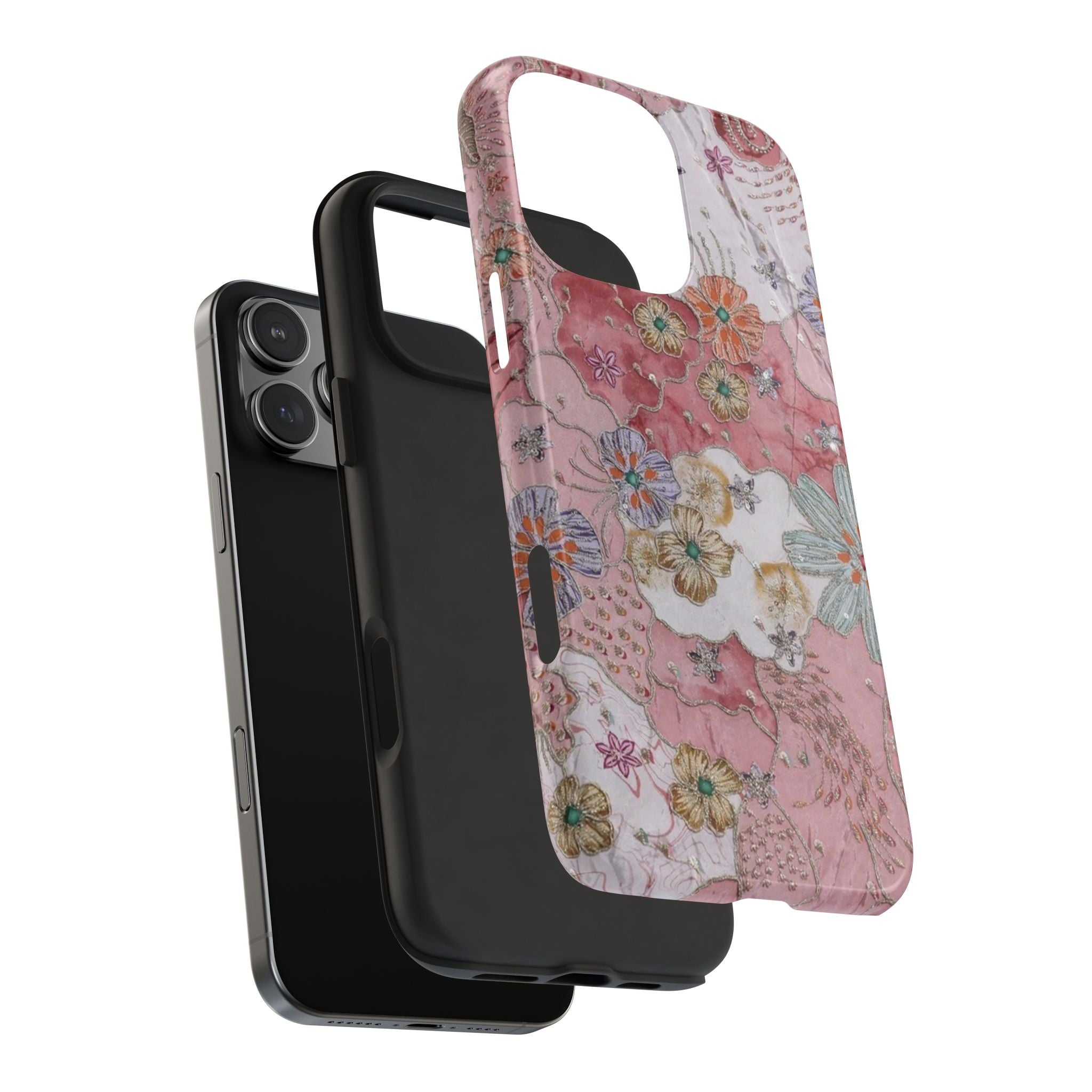 PINK PETAL POETRY EMBELLISHED FLORAL PHONE CASE